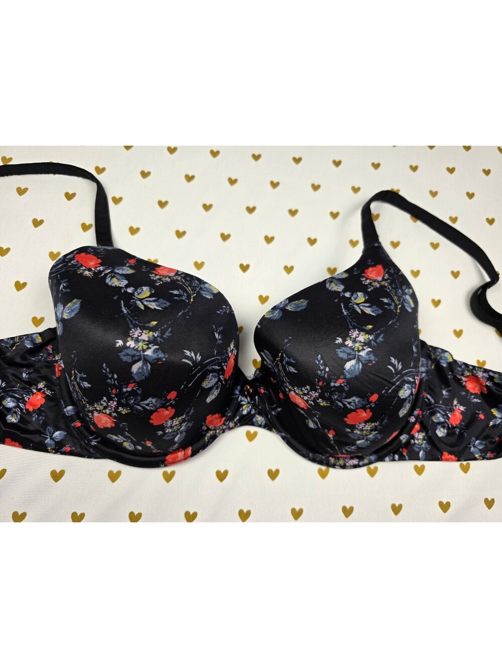 Victorias Secret Floral Lined Perfect Coverage Bra 34DD